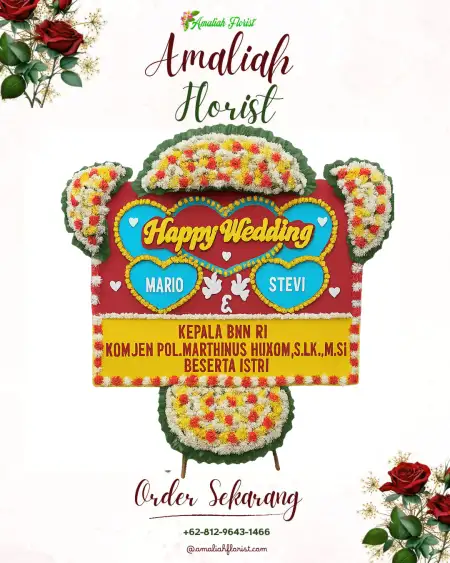 Papan Bunga Pernikahan Sukatenang